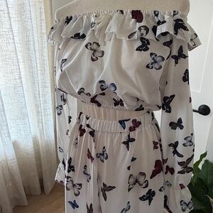Butterfly 2pc top with skirt
